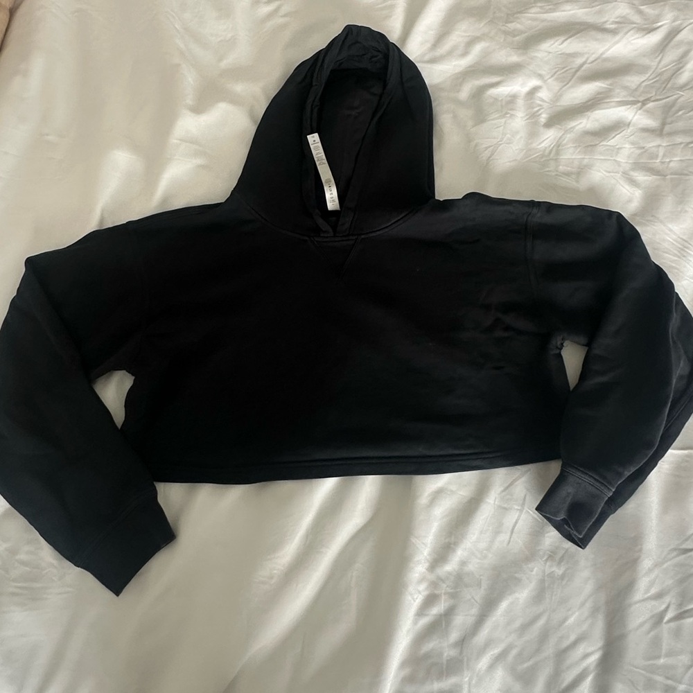 Lululemonn cropped black hoodie